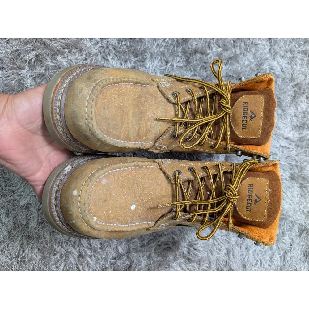 Ridgecut Toughwear Men's YMF-2203 Waterproof‎ Steel Toe Work Boots 10.5W Tan
